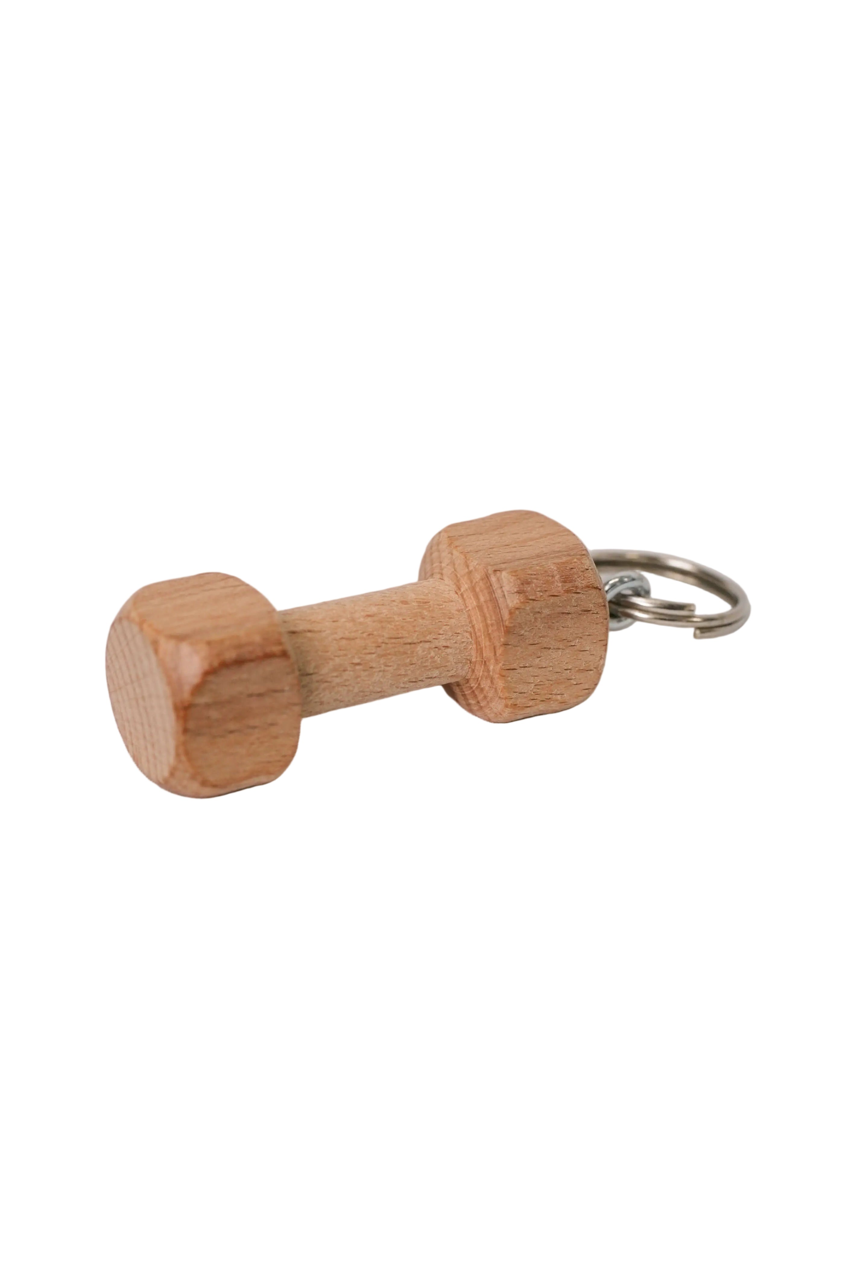 Schweikert Wooden Dumbbell Keyring side