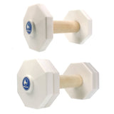 Sporthund Schutzhund / IGP Wood Dumbbell with Plastic Sides White