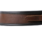 Leather Hunting Dog Collar with Brass Swivel Brown - Side