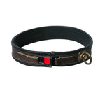 Leather Hunting Dog Collar with Brass Swivel Brown Top 