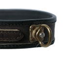 Leather Hunting Dog Collar with Brass Swivel Brown  Detail